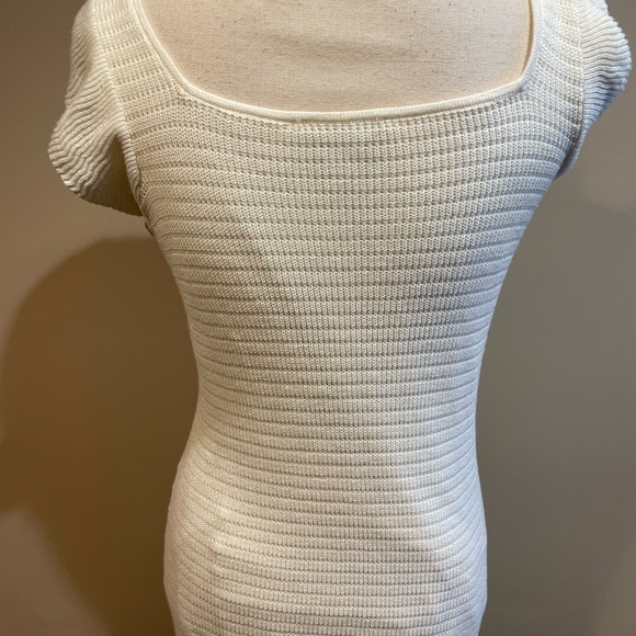 House of Harlow 1960 Knit Ruffle Cream Dress - Picture 9 of 14